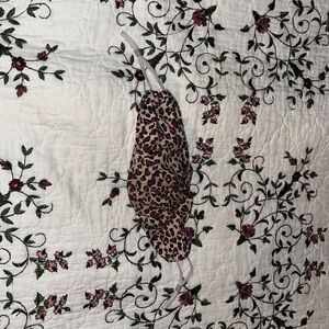 Purple  cheetah print reusable mask